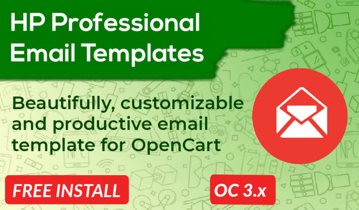 HP PRO Email Template for OpenCart 