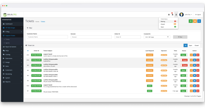 HP Support Ticket Management OpenCart HP Support Ticket Management OpenCart