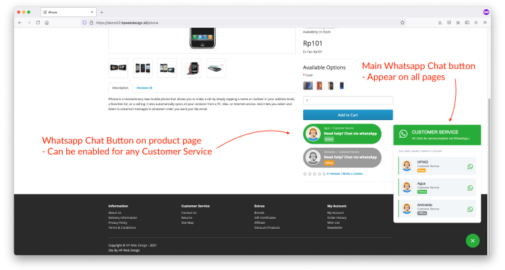 Whatsapp Chat Button OpenCart Whatsapp Chat Button OpenCart