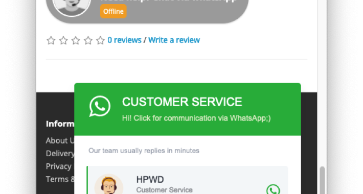 Whatsapp Chat Button OpenCart Whatsapp Chat Button OpenCart