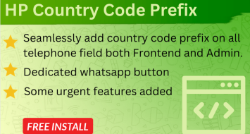 HP Country Code WIth Country Flag Selector OpenCart