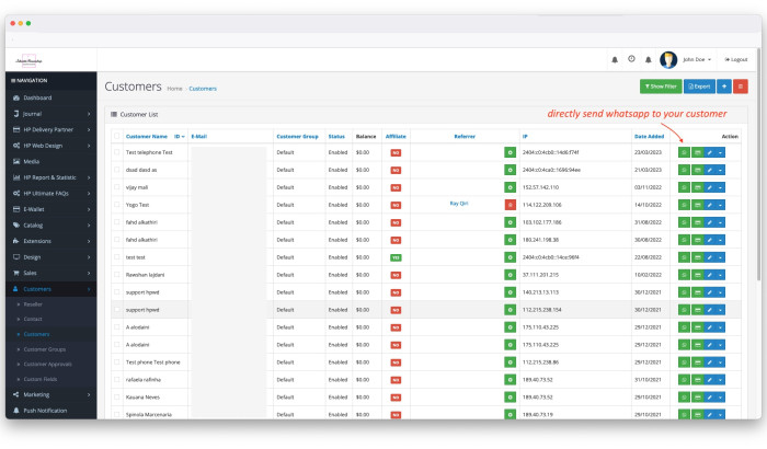 HP Country Code WIth Country Flag Selector OpenCart