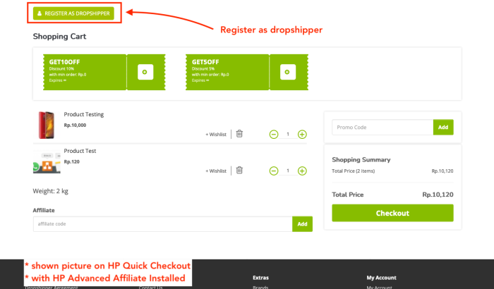 Dropshipper Registration and Management OpenCart