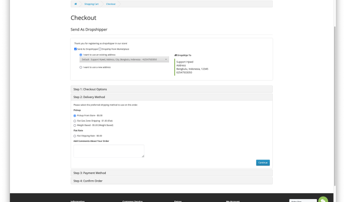 Dropshipper Registration and Management OpenCart