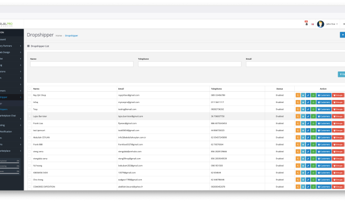 Dropshipper Registration and Management OpenCart