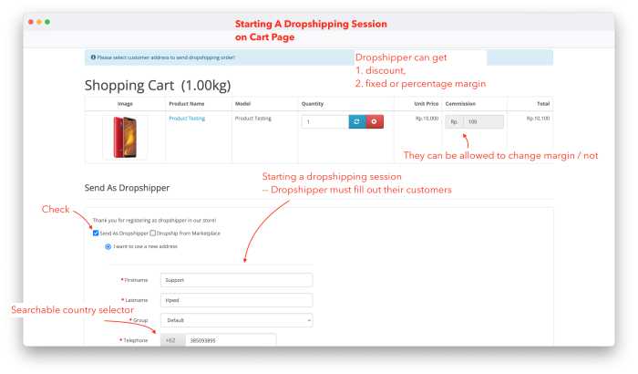 Dropshipper Registration and Management OpenCart