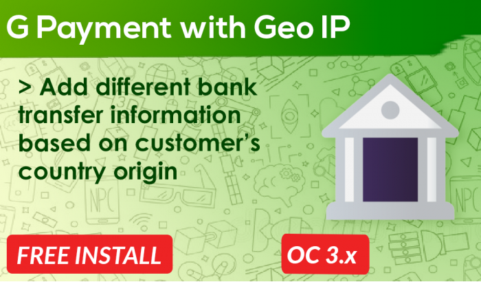 G Payment Global Bank Transfer Information OpenCart