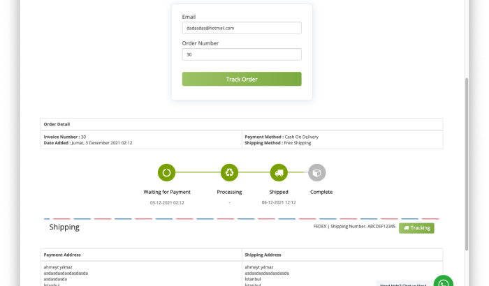 Order Tracking Management for OpenCart