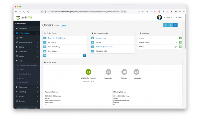 Order Tracking Management for OpenCart