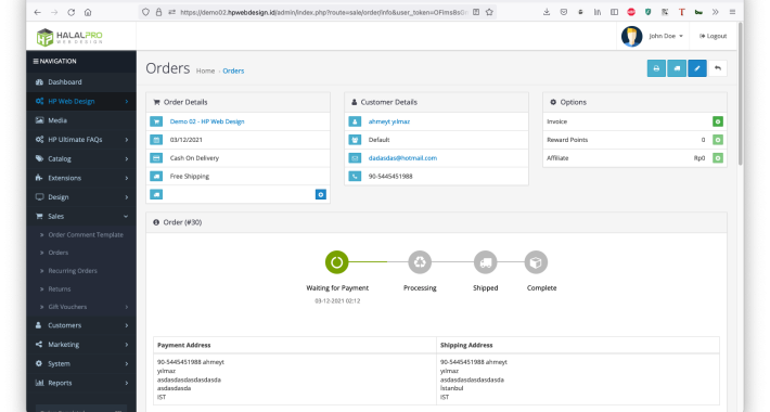 Shipment and Order Tracking Management for OpenCart