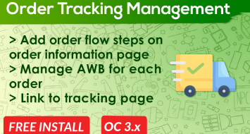 Shipment and Order Tracking Management for OpenCart