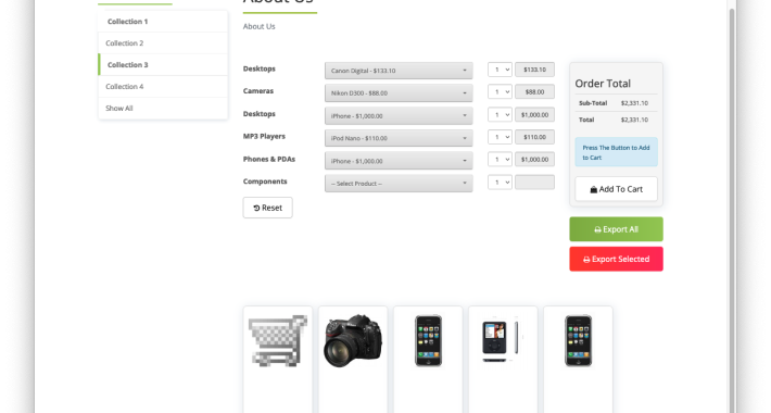 Product Category Collection OpenCart