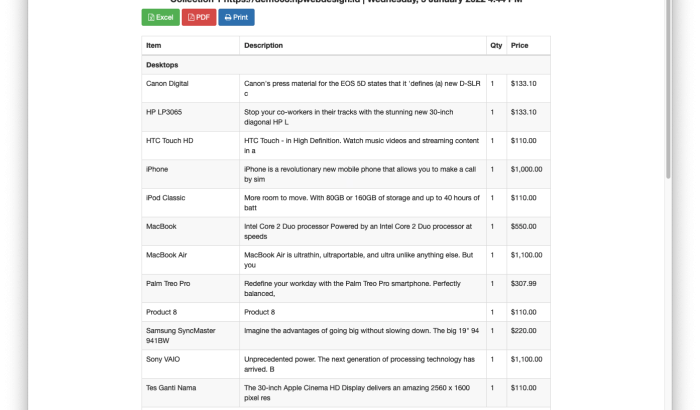 Product Category Collection OpenCart