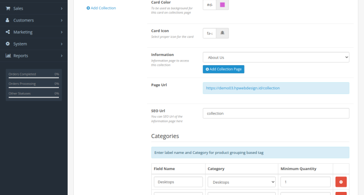 Product Category Collection OpenCart