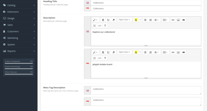 Product Category Collection OpenCart