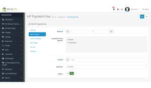 HP Payment/Checkout Fee OpenCart