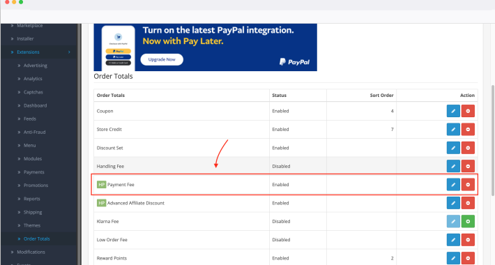 HP Payment/Checkout Fee OpenCart HP Payment/Checkout Fee OpenCart