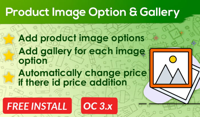 Product Image Color Option & Gallery OpenCart