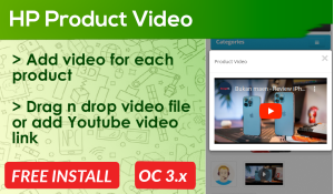HP Youtube Product Video OpenCart