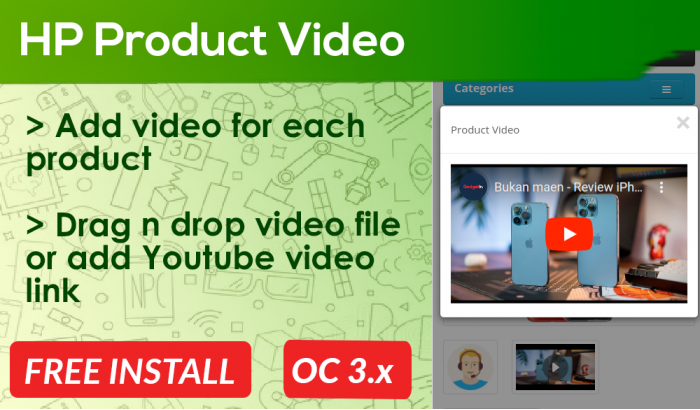 HP Product Video OpenCart