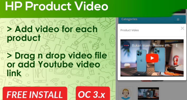 HP Youtube Product Video OpenCart HP Youtube Product Video OpenCart