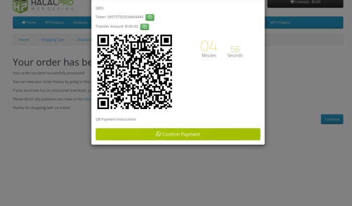 HP QR Payment and Crypto Transfer OpenCart