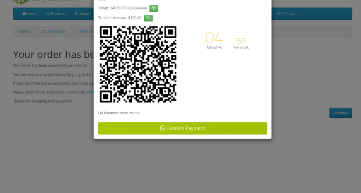 HP QR Payment and Crypto Transfer OpenCart