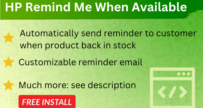 Remind/Notify when product available OpenCart