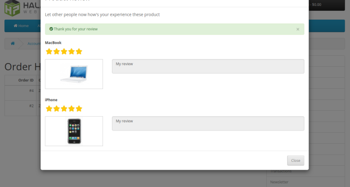 HP Product Review Pro OpenCart HP Product Review Pro OpenCart
