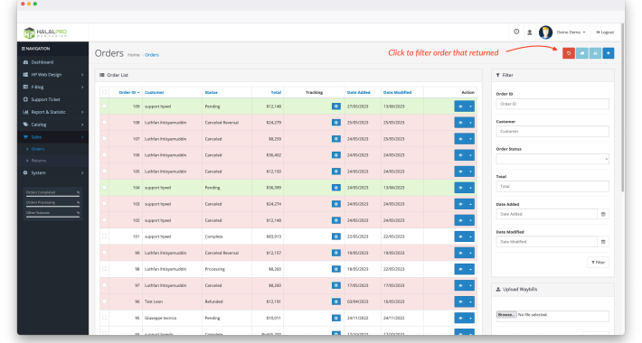 HP Stock Return Management OpenCart HP Stock Return Management OpenCart