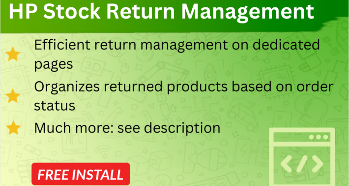 HP Stock Return Management OpenCart HP Stock Return Management OpenCart
