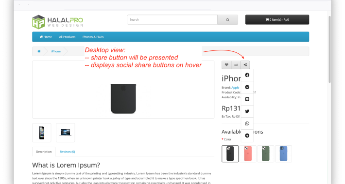 Social Share Links OpenCart Social Share Links OpenCart