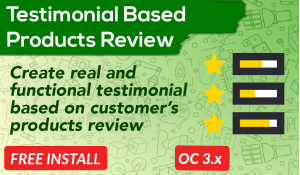 Testimonial Based Review Extension OpenCart