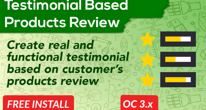 Testimonial Based Review Extension OpenCart